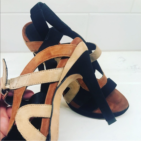 Rebecca Minkoff Suede Sandal Platform Heels - Picture 4 of 7